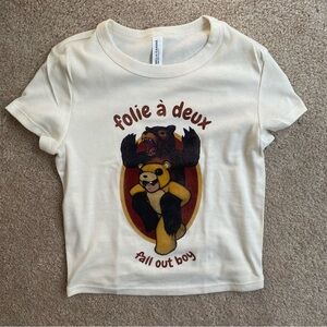 Fall out boy folie a deux baby tee